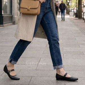 DV by Dolce Vita Black Mary Jane Flats Gold Buckle Women’s Size 10 New With Box